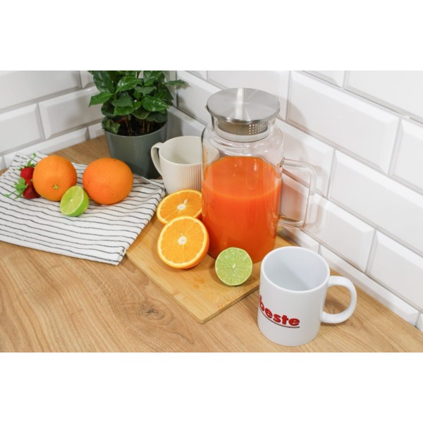 Глечик, Brunbeste BB-2884, для напоїв і лимонаду 1.8 л, скляний для подачі на стіл