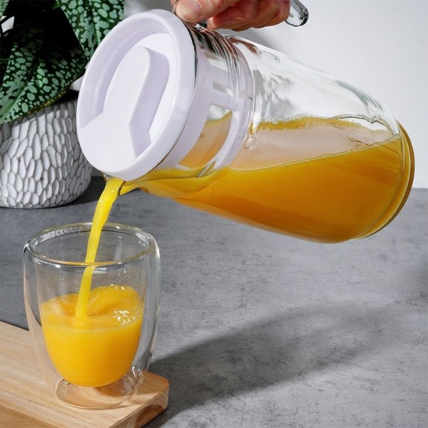 Глечик VILDE 139292, Скляний глечик 2 л для напоїв (сік, вода, компот, чай, лимонад)