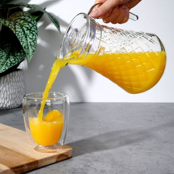 Глечик VILDE 139291 для напоїв 1.4 л, скляний — для води, соку, чаю, лимонаду