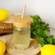 Пляшка для напоїв, EXCELLENT HOUSEWARE, Słoik 500ml із закруч. кришкою і трубочкою, скло товсте, для холодних напоїв