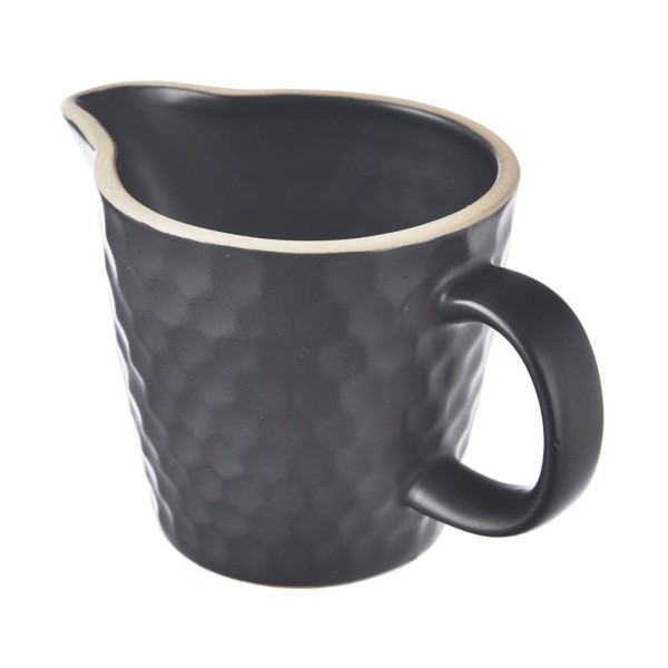 Молочник Orion Tea Time 100 мл, керамічний чорний для подачі молока та соусів