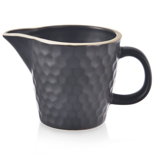 Молочник Orion Tea Time 100 мл, керамічний чорний для подачі молока та соусів