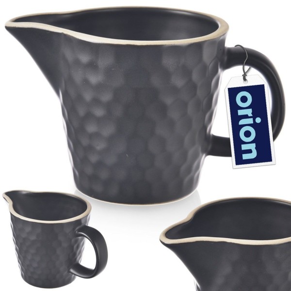 Молочник Orion Tea Time 100 мл, керамічний чорний для подачі молока та соусів