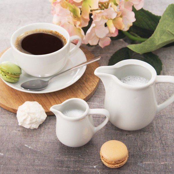 Mlecznik Orion Mona 80 ml porcelanowy biały do serwowania mleka i sosów