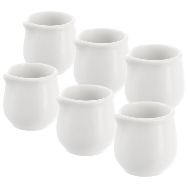 Zestaw mleczników Orion Mona 6 sztuk porcelanowych 40 ml do serwowania sosu i mleka