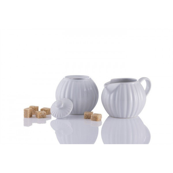 Zestaw cukiernica i mlecznik PRICE AND KENSINGTON PK-Luxe (biały)