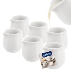 Zestaw mleczników Orion Mona 20 ml porcelanowy biały 6 elementów do serwowania mleka