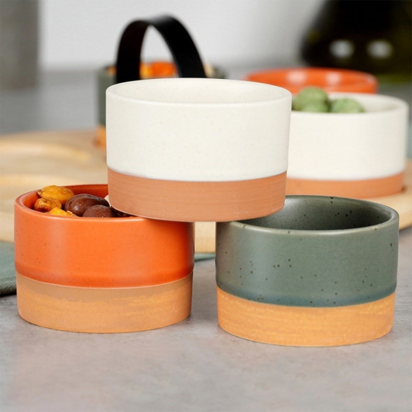 НАБІР МИСОК НА ДЕРЕВ'ЯНОМУ ПОДНОСІ ДЛЯ ПОДАЧІ СОУСІВ ТА ЗАКУСОК 139748