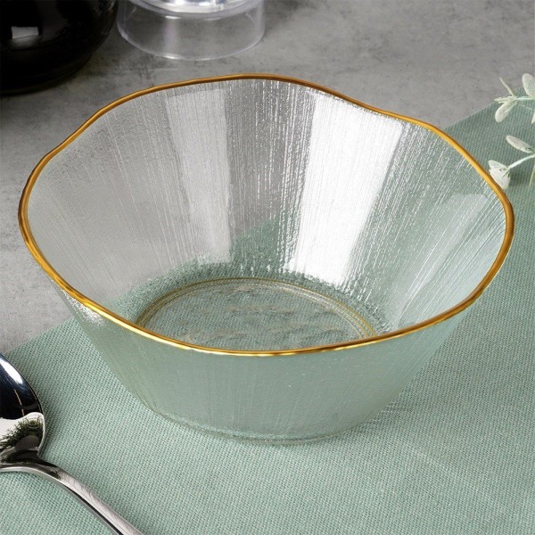 Миска, VILDE 139715, скляна золота 15 см 500 мл — для подачі супу та закусок