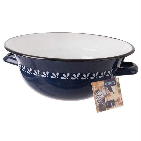Миска Orion Retro 26 см, емальована сталева 2.5 л — для приготування та сервірування