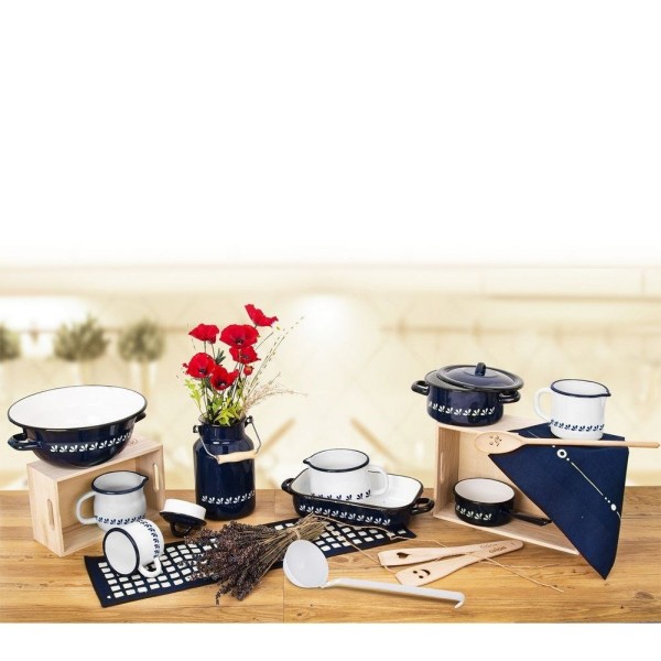 Миска Orion Retro 26 см, емальована сталева 2.5 л — для приготування та сервірування