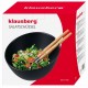 Miska porcelanowa Klausberg KB-7786 23cm do sałatek z łyżkami czarna