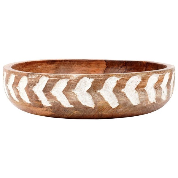 Miski do serwowania Vilde 259689 drewniana 24 cm 1,3 l na przekąski, sałatki, owoce