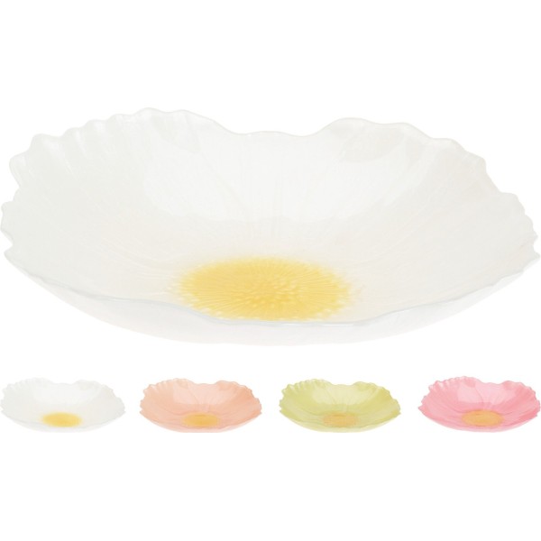 Miska szklana Kwiat 21 cm CL — do serwowania, 4 rodzaje