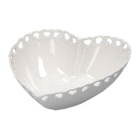 Miski do serwowania La Porcellana Bianca Valentino miska serce zdobiona 20 cm