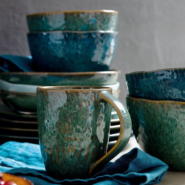 Miski Matera zielone 15 cm do serwowania śniadań 6 sztuk