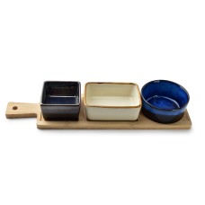 Deska z miskami Modern Kitchen do serwowania przekąsek 35x9,5xh5 cm