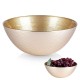 Золота скляна миска для супу, салату, закусок, чіпсів 15 см 600 мл VILDE 139260