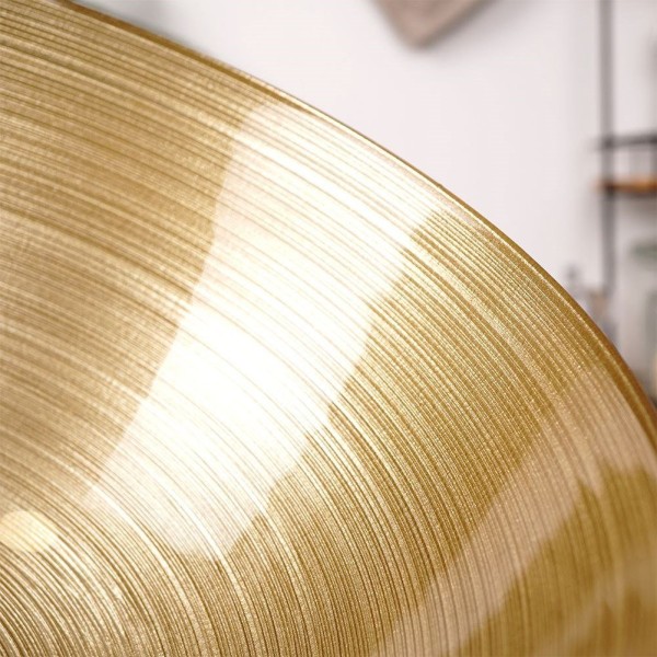 Золота скляна миска для супу, салату, закусок, чіпсів 15 см 600 мл VILDE 139260