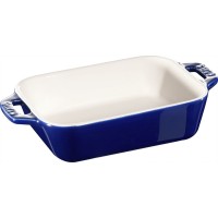 Півміськ для сервірування, Staub Cooking, прямокутний керамічний 400 мл, синій