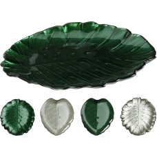 Піднос (подача страв), Brak, Szklany talerz 28 cm, скляний круглий для сервірування