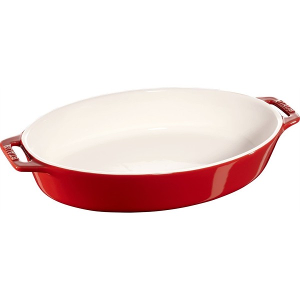 Посуд для сервірування Staub Owalny ceramiczny półmisek 2.3 л, червоний для подачі страв