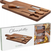 Deska do serwowania z trzema nożami Mondex DESKA DO SERA Z 3 NOŻAMI (3 elementy)