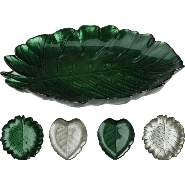 Піднос/пільмисек, Szklany, Скляна тарілка Ø19 см, 2 види (для сервірування)