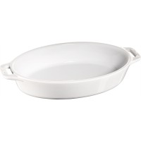 Owalny półmisek ceramiczny Staub Cooking biały 1,1 l do serwowania
