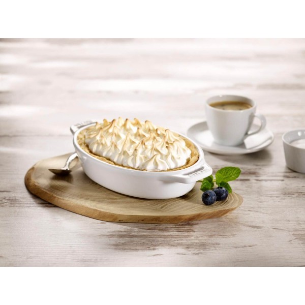 Owalny półmisek ceramiczny Staub Cooking biały 1,1 l do serwowania