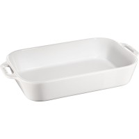 Півміськ для сервірування, Staub Cooking, прямокутний керамічний, 4.5 л, білий