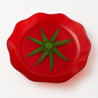 Посуд для сервірування Aria Fresh Naczynie Pomidor 22x22x2 см, плоска тарілка для подачі