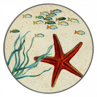 Кругле блюдце ROSE&TULIPANI SEA LIFE 20 см, морська зірка
