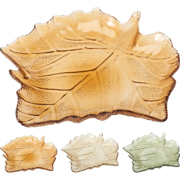 Półmisek szklany Talerz 26 cm 3-assortowane klarowny