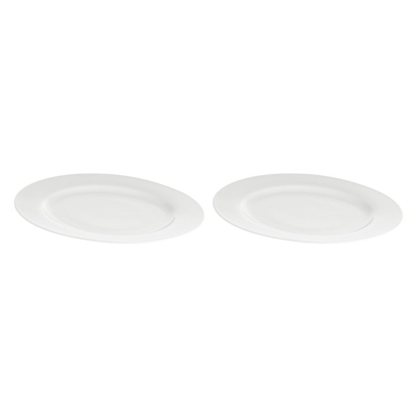 Набір пiдносів LA PORCELLANA BIANCA Essenziale, 2 круглі тарiлi з бортиком, 30 см — для сервірування
