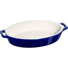 Półmisek ceramiczny Staub Cooking owalny 1,1 l niebieski do serwowania