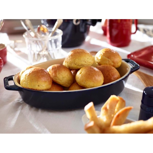 Owalny półmisek ceramiczny Staub Cooking 400 ml do serwowania, niebieski