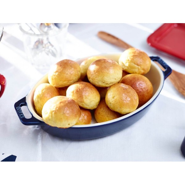 Owalny półmisek ceramiczny Staub Cooking 400 ml do serwowania, niebieski