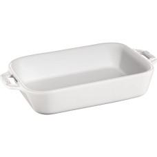 Półmisek prostokątny Staub Cooking ceramiczny biały 1,1 l do serwowania