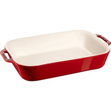 Półmisek ceramiczny Staub Cooking prostokątny 4,5 l czerwony do serwowania