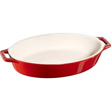 Owalny półmisek ceramiczny Staub Cooking 1,1 l czerwony do serwowania