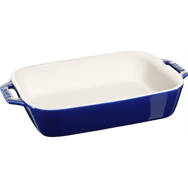 Посуд для сервірування Staub Cooking прямокутний керамічний півмісець 2,4 л, синій
