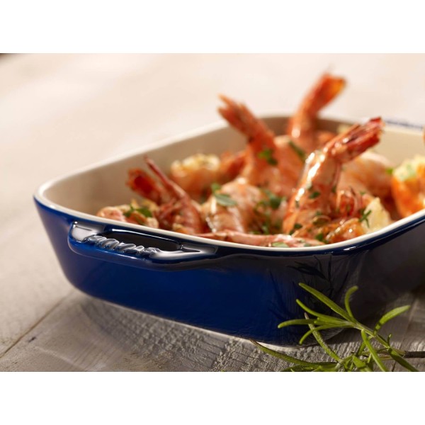 Півміськ керамічний Staub Cooking прямокутний 1,1 л для сервірування, синій