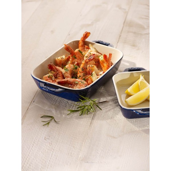 Півміськ керамічний Staub Cooking прямокутний 1,1 л для сервірування, синій