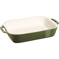 Промисловий керамічний прямокутний півмісець Staub Cooking 2.4 лт, зелений для сервірування