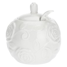 Cukiernica La Porcellana Bianca Florentina 270 ml z pokrywką do serwowania cukru