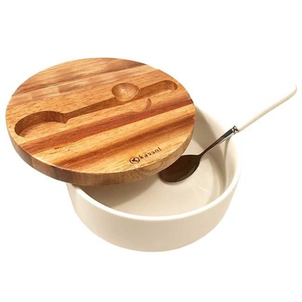 Цукрниця порцелянова Kassel 93557 з ложечкою для сервірування цукру