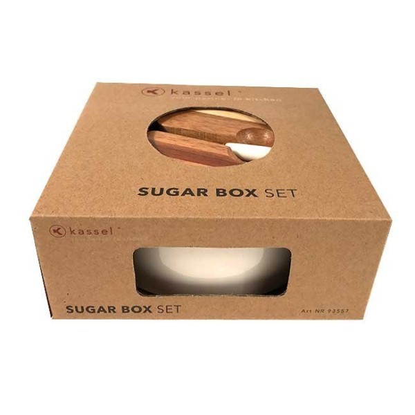 Цукрниця порцелянова Kassel 93557 з ложечкою для сервірування цукру