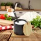 Cukierniczka Brunbeste BB-4501 ceramiczna z bambusową podstawką 350 ml do serwowania cukru