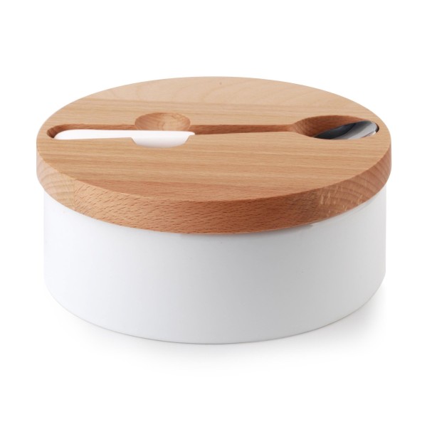 Cukiernica Cookini Basic Kitchen z łyżeczką 14,7x6 cm do serwowania cukru